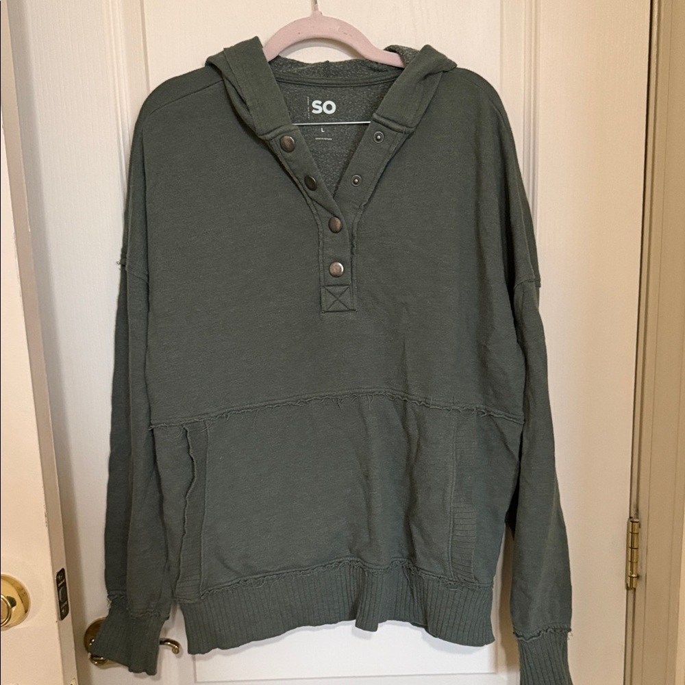 SO Olive Green Pullover Hoodie